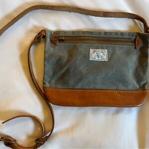 Artifact Bag Co. Personal Effects Crossbody in Cone Mills Denim Canvas Leather